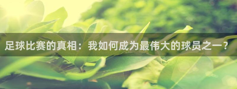  足球比赛的真相：我如何成为最伟大的球员之一？