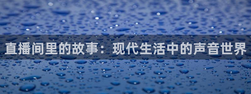 黑白直播免费高清看球神器：直播间里的故事：现代生活中的声音世界