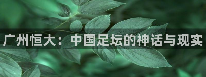 广州恒大：中国足坛的神话与现实